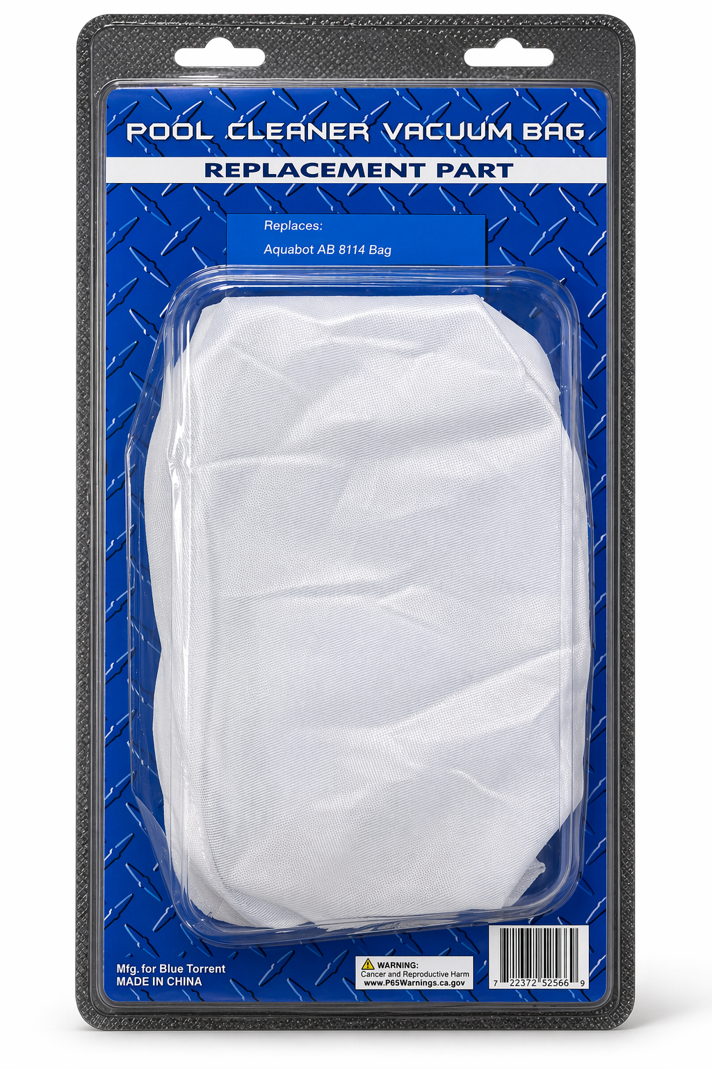 Blue Torrent Pool Cleaner Vacuum Bag – Replacement for Spitfire & Aquabot AB 8114