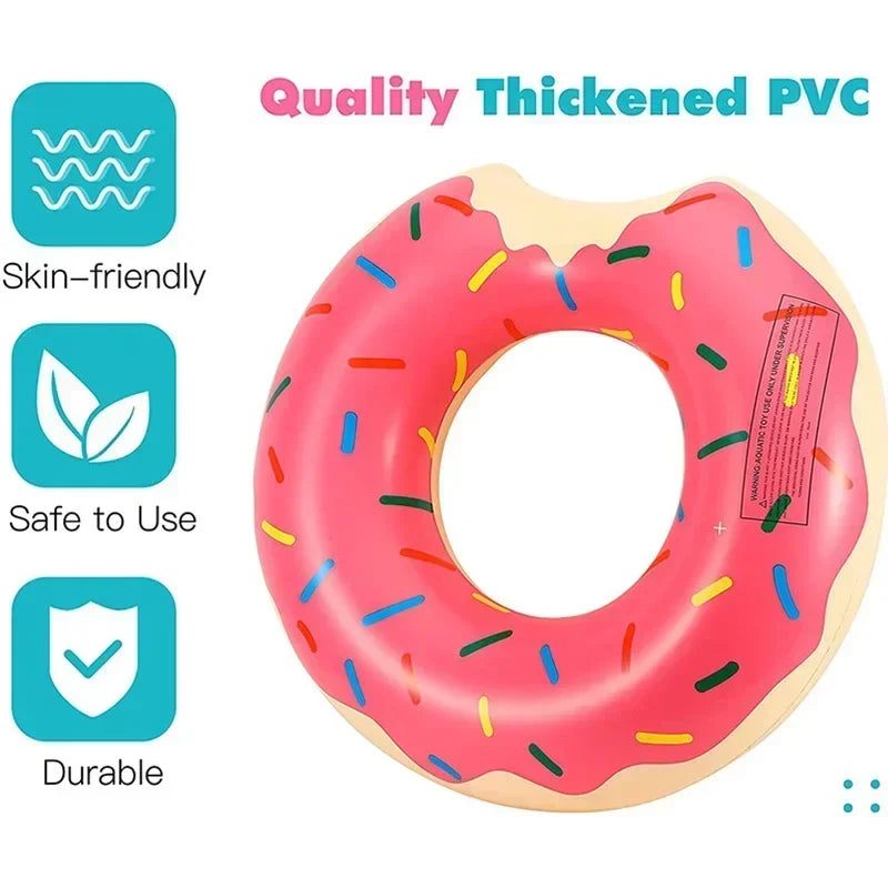 Donut Swimming Ring Inflatable Swim Pool Float For Kid Adult Swimming Circle Baby Swim Tube Water Play Swimming Equipment - PoolnStuff