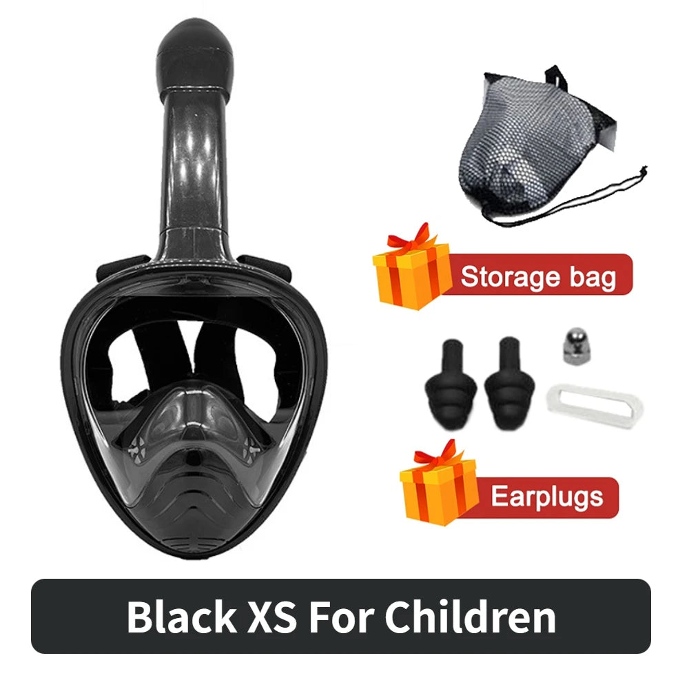 Professional Snorkeling Diving Mask Underwater Scuba Full Face Snorkel Mask Anti Fog Goggles for Kids Adult Swimming Equipment - PoolnStuff