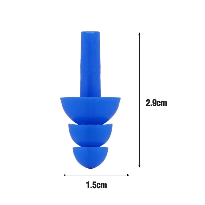 A Pair of Soft Silicone Earplugs for Adults and Children Waterproof Swimming and Diving Ear Protectors Noise Proof Earplugs - PoolnStuff