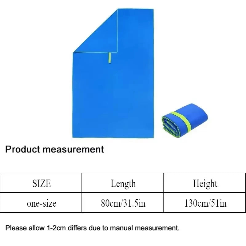 Sports Microfiber Quick Dry Pocket Towel Portable Ultralight Absorbent Large Towel For Swimming Pool Fitness Yoga Beach - PoolnStuff