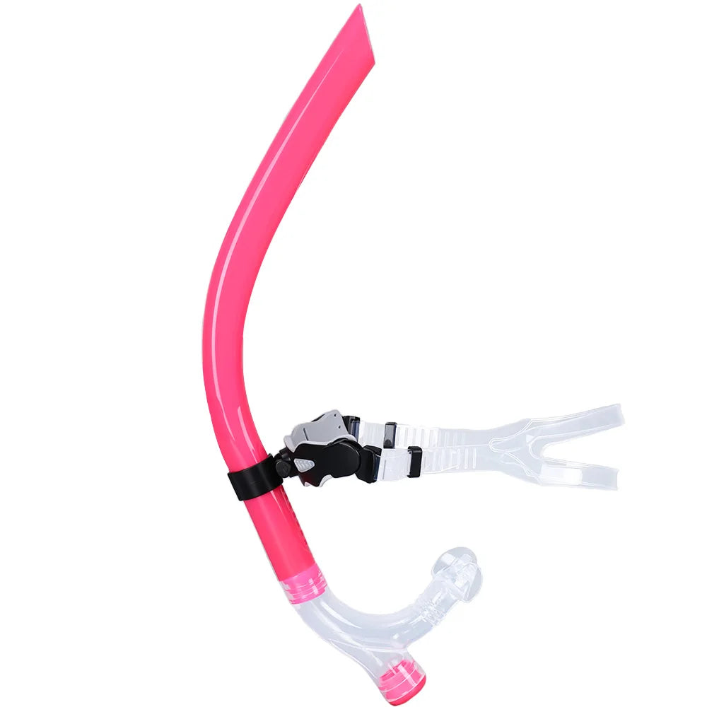 Swim Training Snorkel Center-Mount Front ComfortableMounted Silicone Mouthpiece Junior Swimmers Equipment For Adult Youth Kid - PoolnStuff