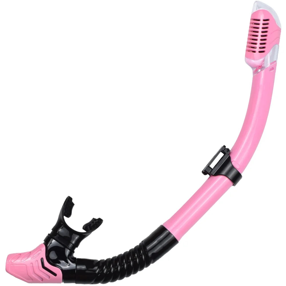 Dry Snorkel Tube Easy Breath Scuba Diving Splash Guard Top Valve Swimming Underwater Equipment For Adults Kids Men Women Youth - PoolnStuff