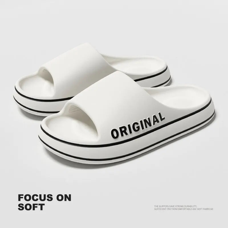 Feslishoet Summer Cool Women Men Slippers Soft Sandals Women Beach Casual Shoes Light EVA Slides Brand Sandals Outdoor - PoolnStuff