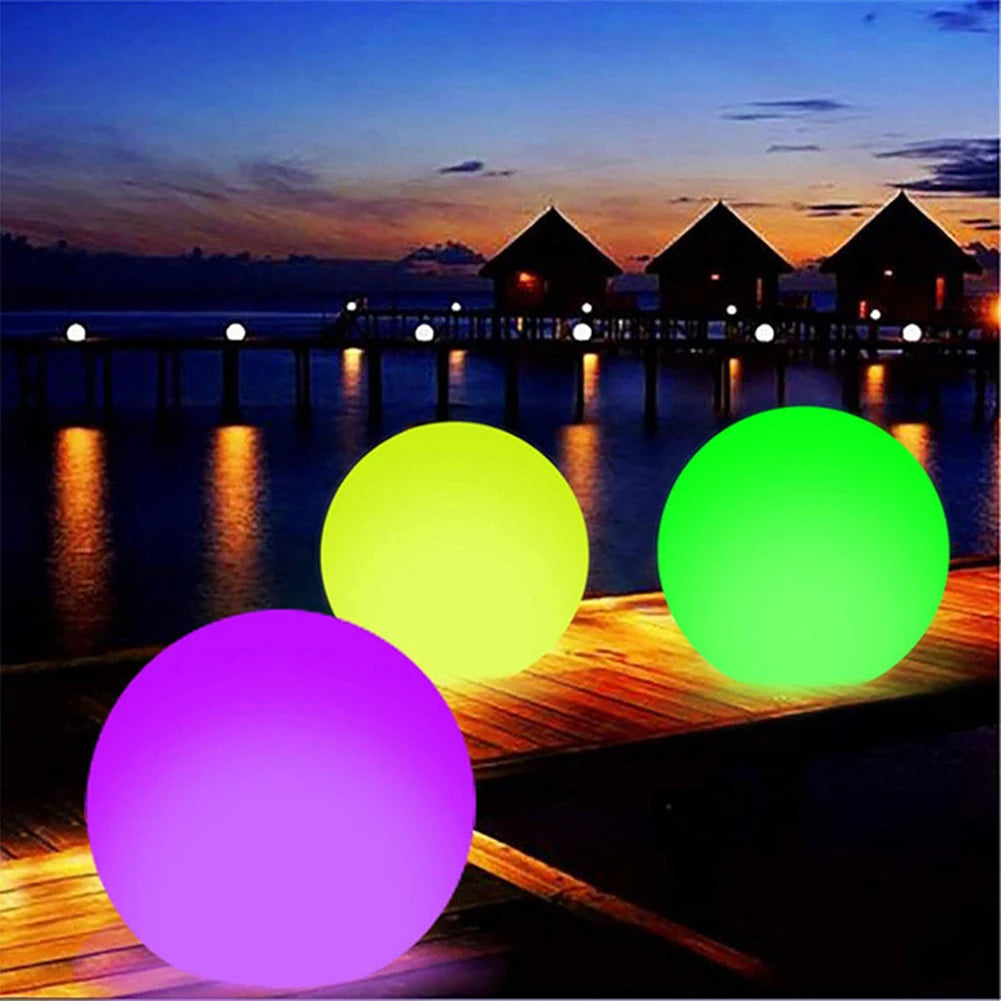 1-5PCS 40/60/90CM Floating Pool Lights with 16 Colors Waterproof Outdoor Swimming Underwater Pool Lights Ball For Swimming Pool - PoolnStuff