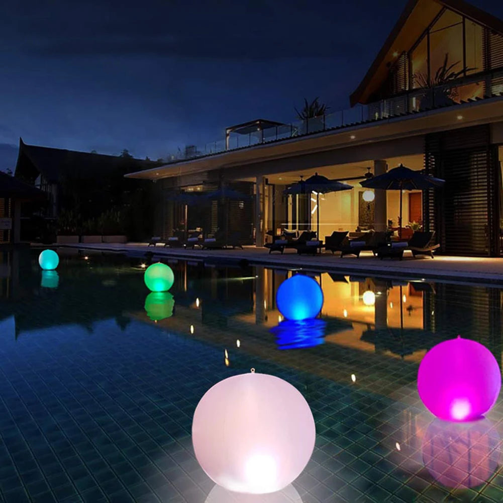 1-5PCS 40/60/90CM Floating Pool Lights with 16 Colors Waterproof Outdoor Swimming Underwater Pool Lights Ball For Swimming Pool - PoolnStuff