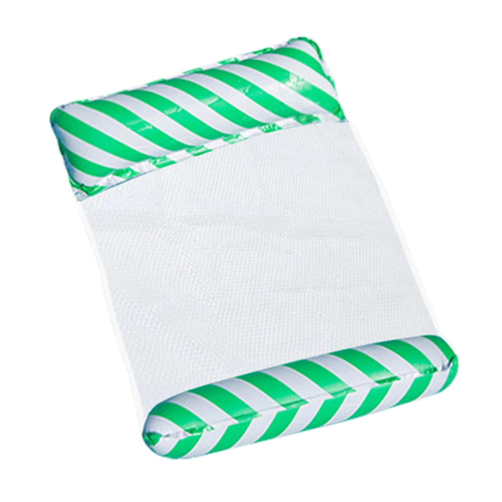 Foldable Floating Water Hammock Float Lounger Inflatable Pool Mat Floating Recliner Bed Swimming Air Mattress Pool Accessories - PoolnStuff
