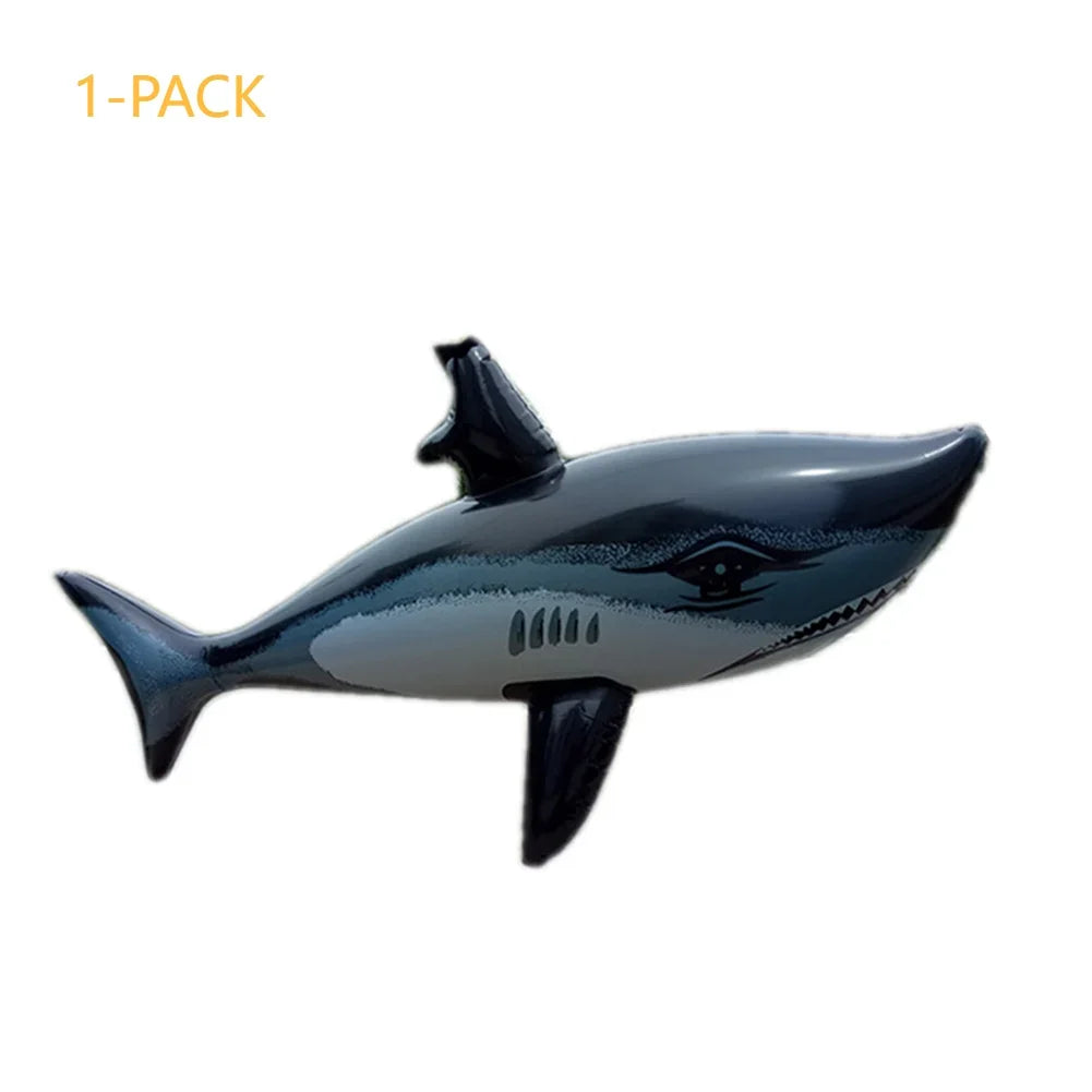 1PCS Floating Shark Float Toy Kids Adults Inflatable Water Swimming Pool Simulation Whale Fish Animals Toys Pool Accessories - PoolnStuff