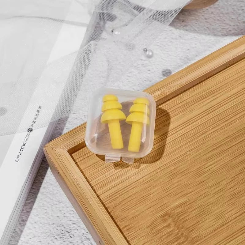 A Pair of Soft Silicone Earplugs for Adults and Children Waterproof Swimming and Diving Ear Protectors Noise Proof Earplugs - PoolnStuff