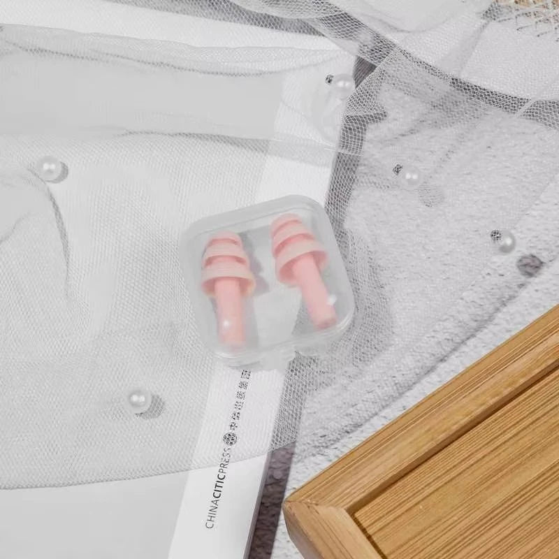 A Pair of Soft Silicone Earplugs for Adults and Children Waterproof Swimming and Diving Ear Protectors Noise Proof Earplugs - PoolnStuff