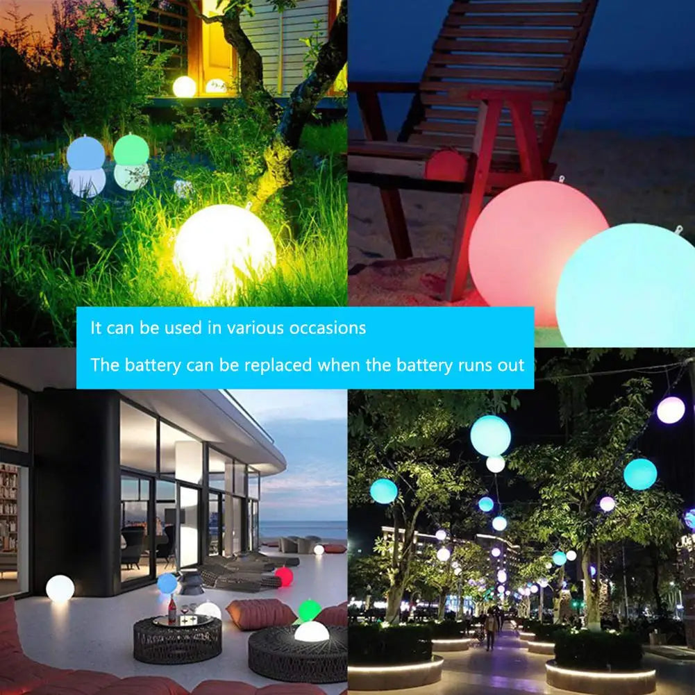 1-5PCS 40/60/90CM Floating Pool Lights with 16 Colors Waterproof Outdoor Swimming Underwater Pool Lights Ball For Swimming Pool - PoolnStuff