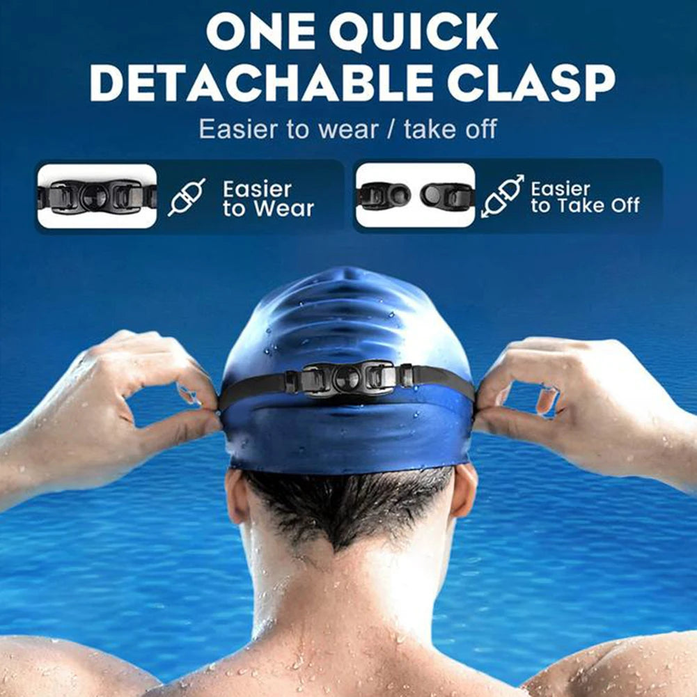 Professional Swimming Goggles Swimming Glasses With Earplugs Nose Clip Adjustables Strap Swimming Eyewears For Water Sport - PoolnStuff