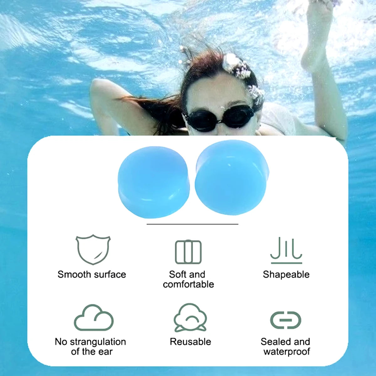 30pcs Silicone Ear Plugs Reusable Silicone Earplugs for Sleeping Swimming Studying Flying Noise Reduction Flexible Ear Plugs - PoolnStuff