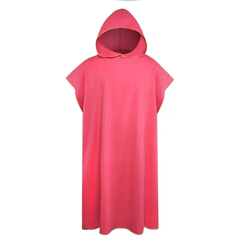 Microfiber Hooded Towel Men Women for Swim Beach Travel Quick Dry Changing Robe Cape Bath Towel Bathrobe Surf Poncho Sauna Play - PoolnStuff