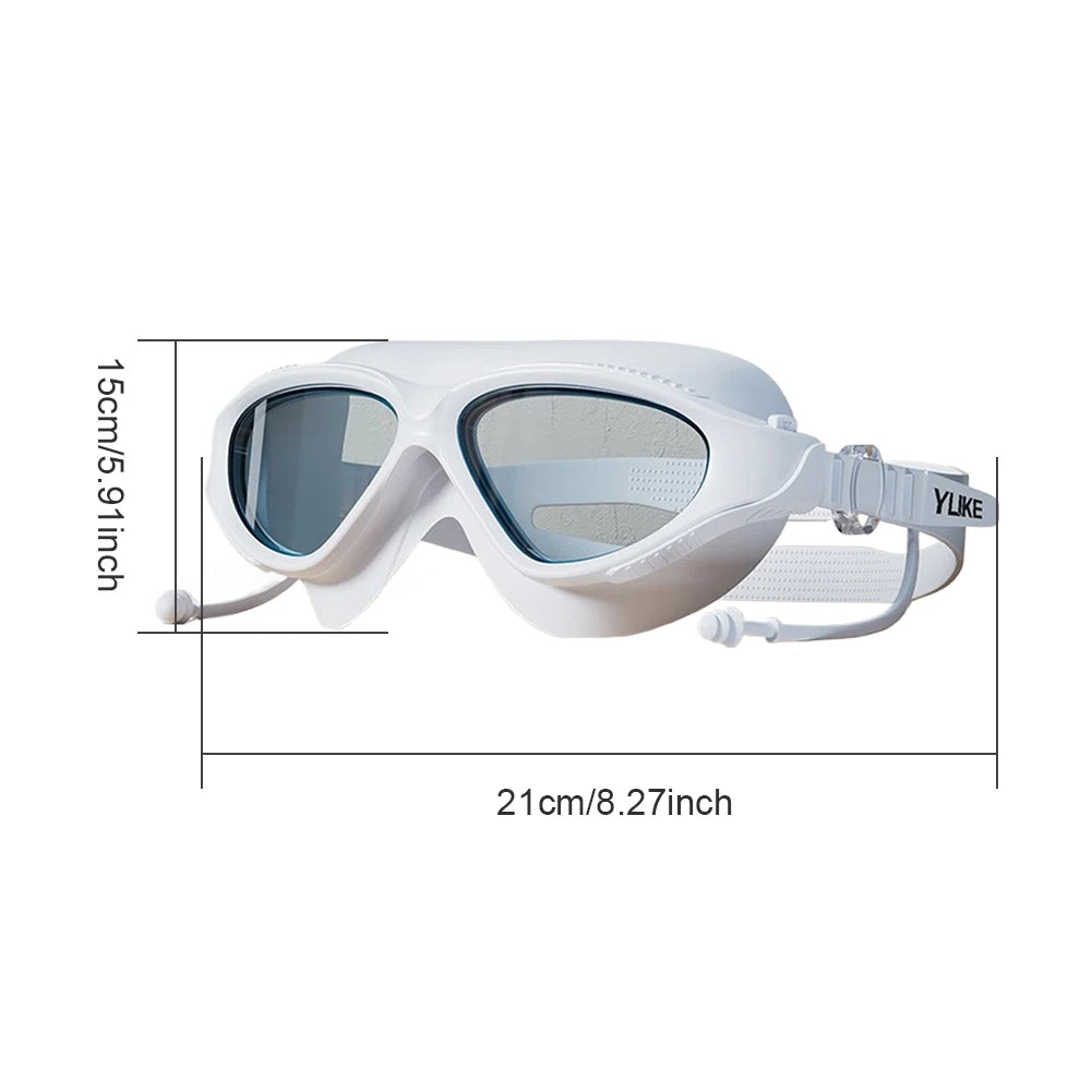 Professional HD Swim Glasses Adjustable Wide View Swim Goggles Waterproof Swim Sports Eyewear for Women Men - PoolnStuff