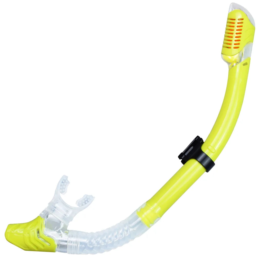 Dry Snorkel Tube Easy Breath Scuba Diving Splash Guard Top Valve Swimming Underwater Equipment For Adults Kids Men Women Youth - PoolnStuff