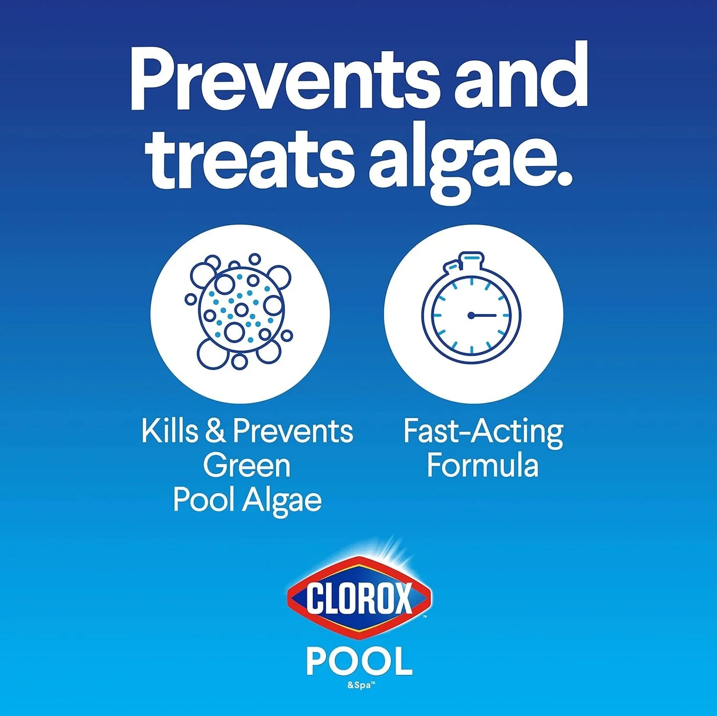 Clorox® Pool&Spa™ Swimming Pool Algaecide, Prevents and Treats Pool Algae, Non-Foaming, 1 Quart (Pack of 1) - PoolnStuff