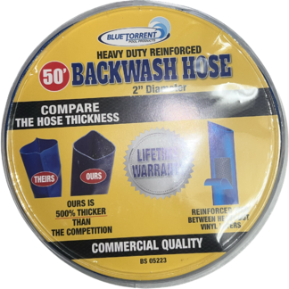 Blue Torrent 2" x 50' Backwash Hose – Heavy-Duty Pool Discharge Hose