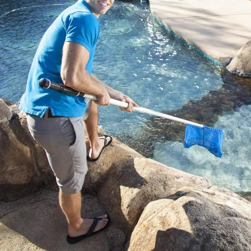 Leaf Skimmer Swimming Pools Skimmer Net Pool Net Rubbish Cleaning Rake Leaf Mesh Deep Bag Net Swimming Pool Accessories - PoolnStuff