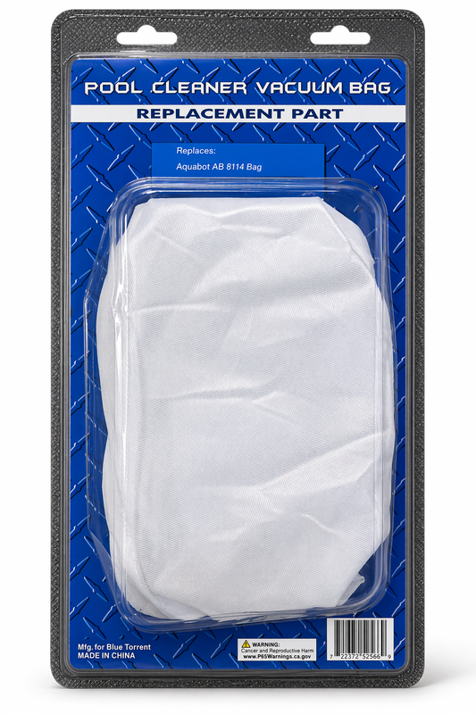 Blue Torrent Pool Cleaner Vacuum Bag – Replacement for Spitfire & Aquabot AB 8114