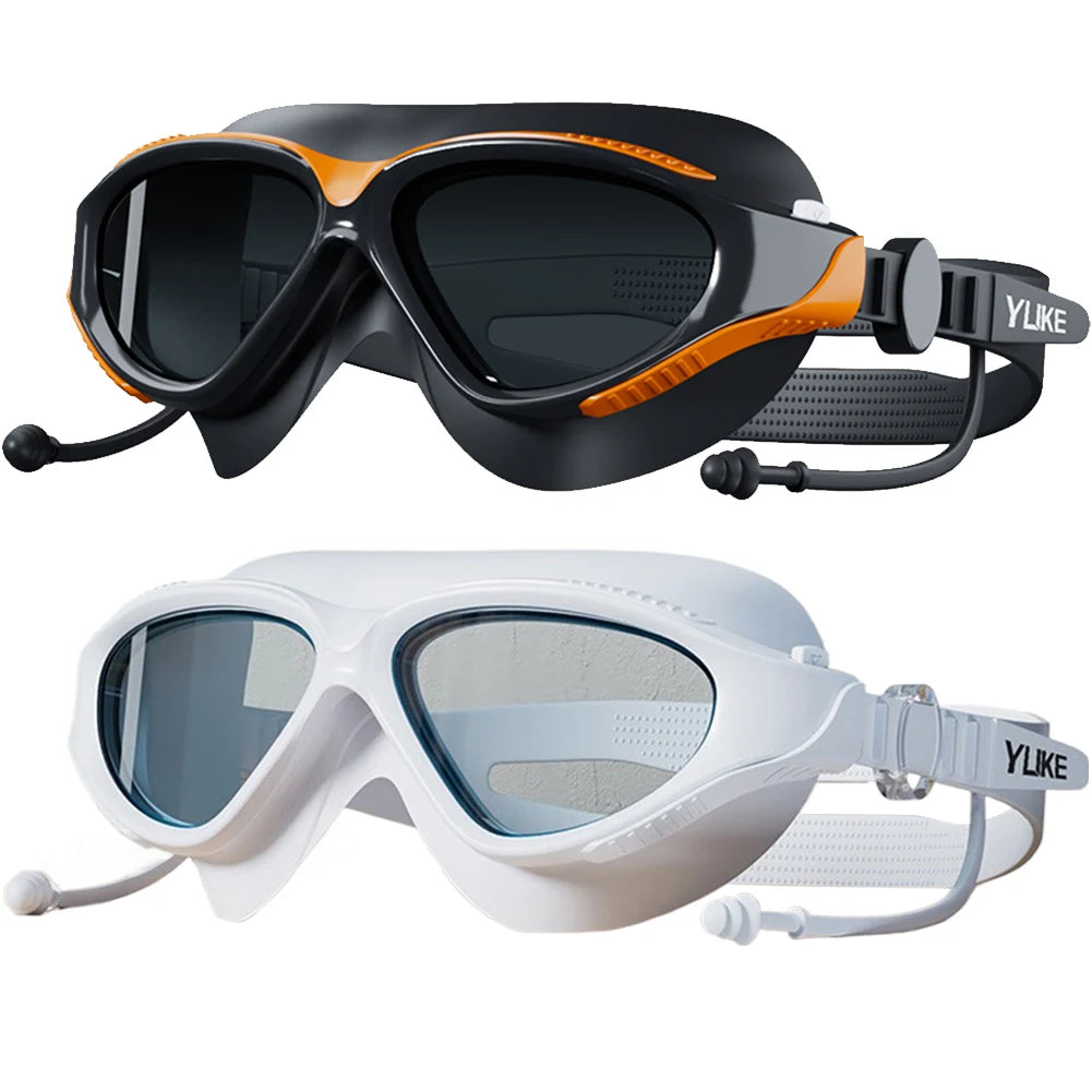 Professional HD Swim Glasses Adjustable Wide View Swim Goggles Waterproof Swim Sports Eyewear for Women Men - PoolnStuff