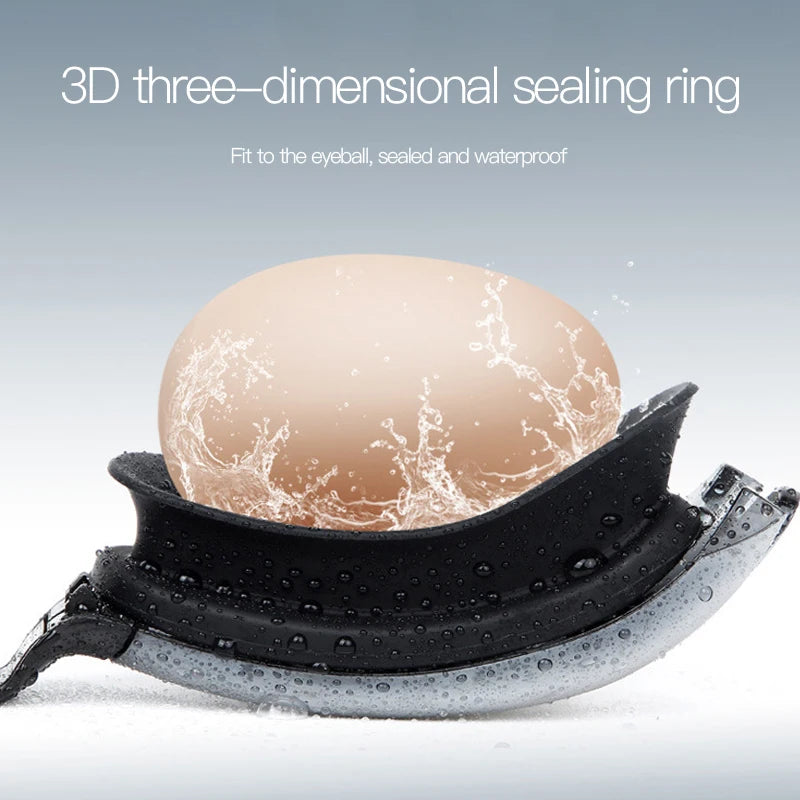 Swimming Goggles Adult Myopia Swimming Goggles One-piece Earplugs Electroplating Anti-fog High-definition Swimming Goggles - PoolnStuff
