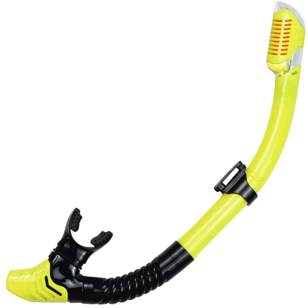 Dry Snorkel Tube Easy Breath Scuba Diving Splash Guard Top Valve Swimming Underwater Equipment For Adults Kids Men Women Youth - PoolnStuff