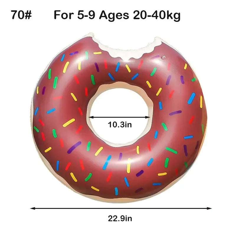Donut Swimming Ring Inflatable Swim Pool Float For Kid Adult Swimming Circle Baby Swim Tube Water Play Swimming Equipment - PoolnStuff