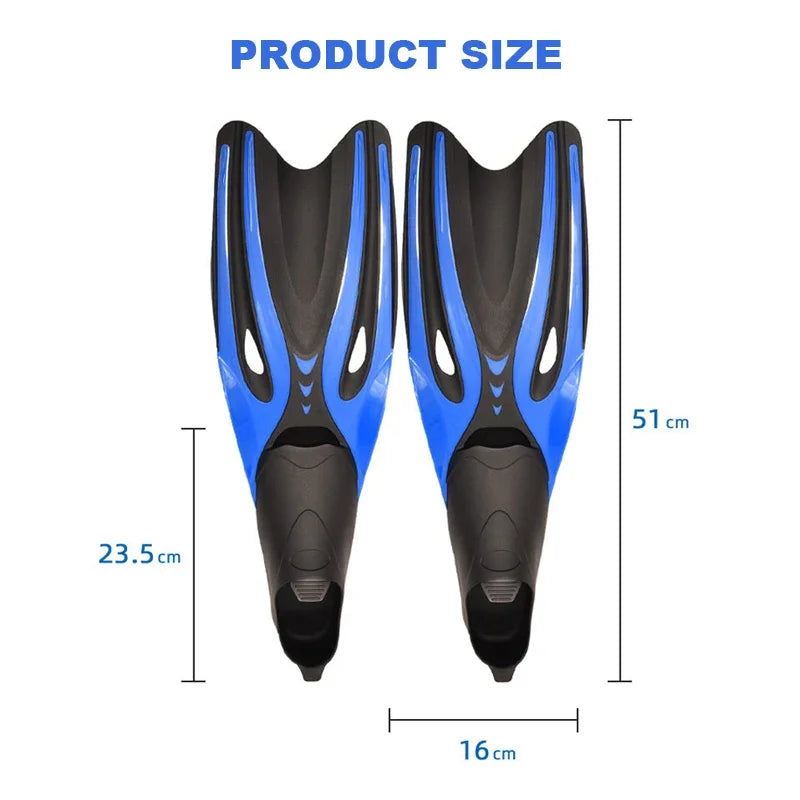 Professional Adult Flexible Comfort TPR Non-Slip Swimming Diving Fins Rubber Snorkeling Swim Flippers Water Sports Beach Shoes - PoolnStuff