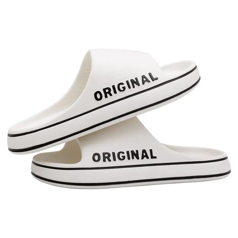Feslishoet Summer Cool Women Men Slippers Soft Sandals Women Beach Casual Shoes Light EVA Slides Brand Sandals Outdoor - PoolnStuff