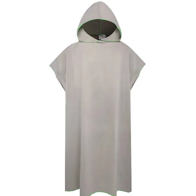 Microfiber Hooded Towel Men Women for Swim Beach Travel Quick Dry Changing Robe Cape Bath Towel Bathrobe Surf Poncho Sauna Play - PoolnStuff