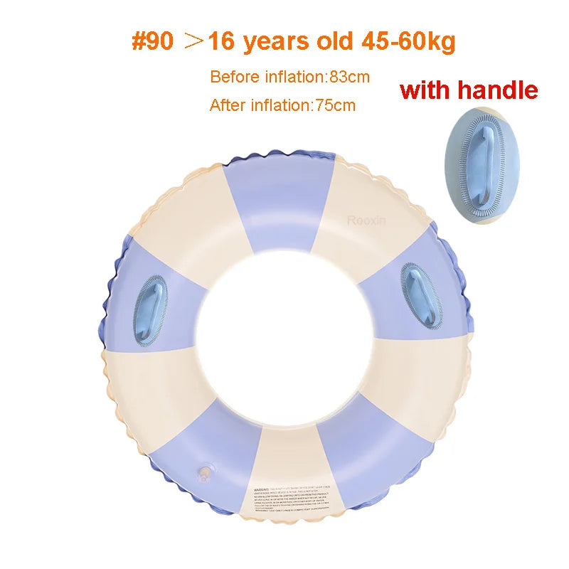 Rooxin Donut Swimming Ring Inflatable Pool Float for Teen Kids Swimming Circle Baby Swim Tube Water Play Swimming Pool Float - PoolnStuff