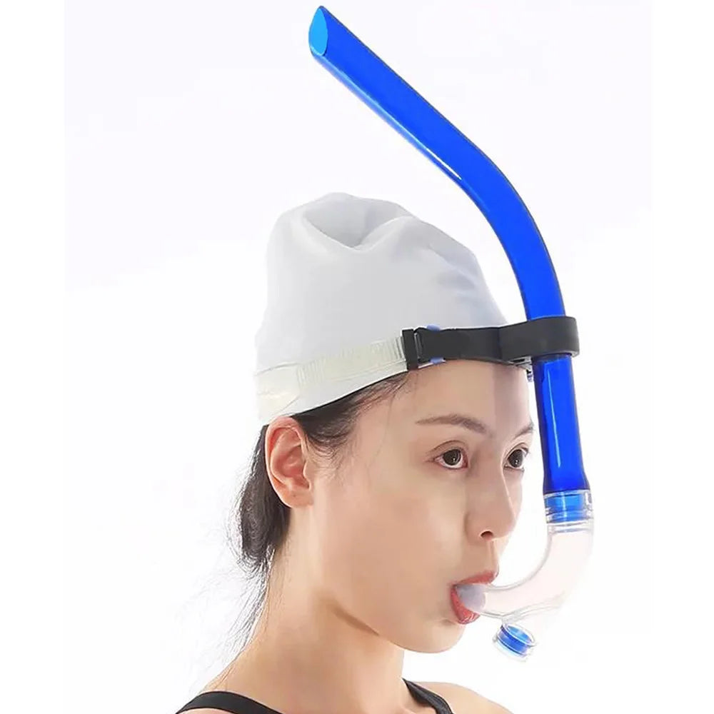 Swim Training Snorkel Center-Mount Front ComfortableMounted Silicone Mouthpiece Junior Swimmers Equipment For Adult Youth Kid - PoolnStuff