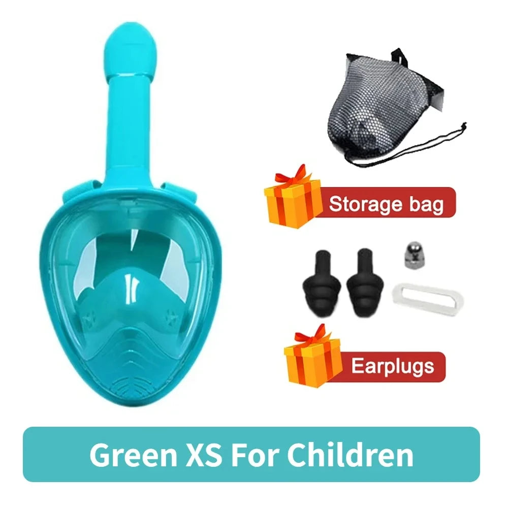 Professional Snorkeling Diving Mask Underwater Scuba Full Face Snorkel Mask Anti Fog Goggles for Kids Adult Swimming Equipment - PoolnStuff