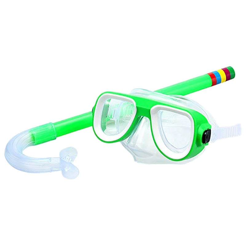 Kids Diving Goggle Mask Breathing Tube Shockproof Anti-fog Durable Underwater Swimming Glasses Band Snorkeling Accessories Set - PoolnStuff