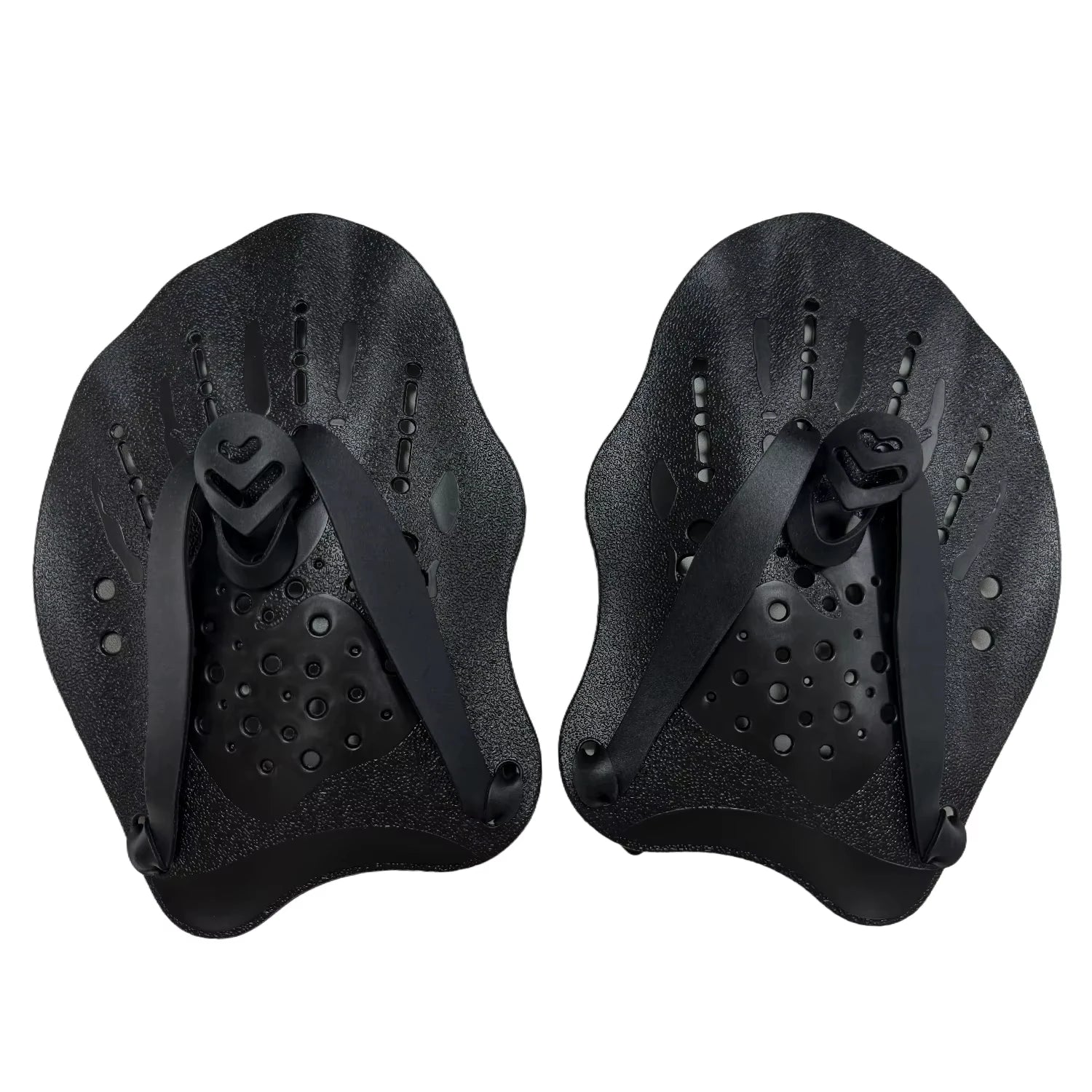 1 Pair Swimming Training Hands Flippers, With Adjustable Silicone Straps - PoolnStuff