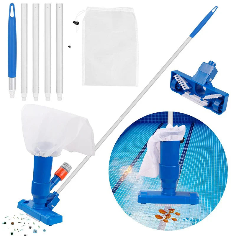 Swimming Pool Vacuum Cleaning Tool Pond Vacuum Jet Underwater Cleaner Brush Head Pool Cleaning Net Pool Accessories EU/US Plug - PoolnStuff