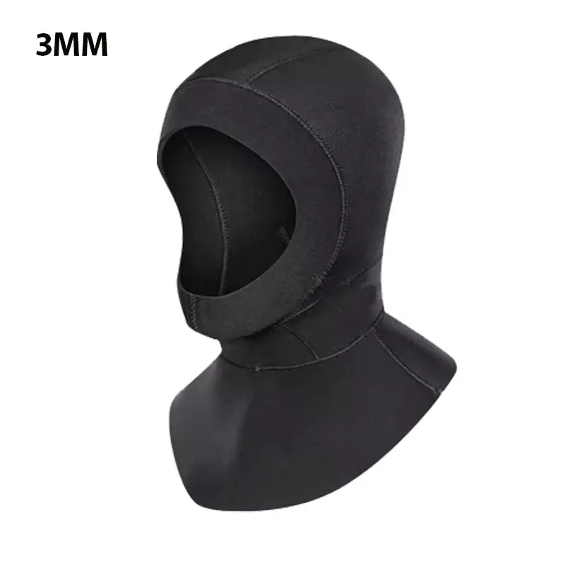 5MM/3MM Neoprene Diving Hooded Men WomenThicken Swimming Cap with Shoulder Deep Dive Surfing Spearfishing Anti-cold Scuba Hat - PoolnStuff