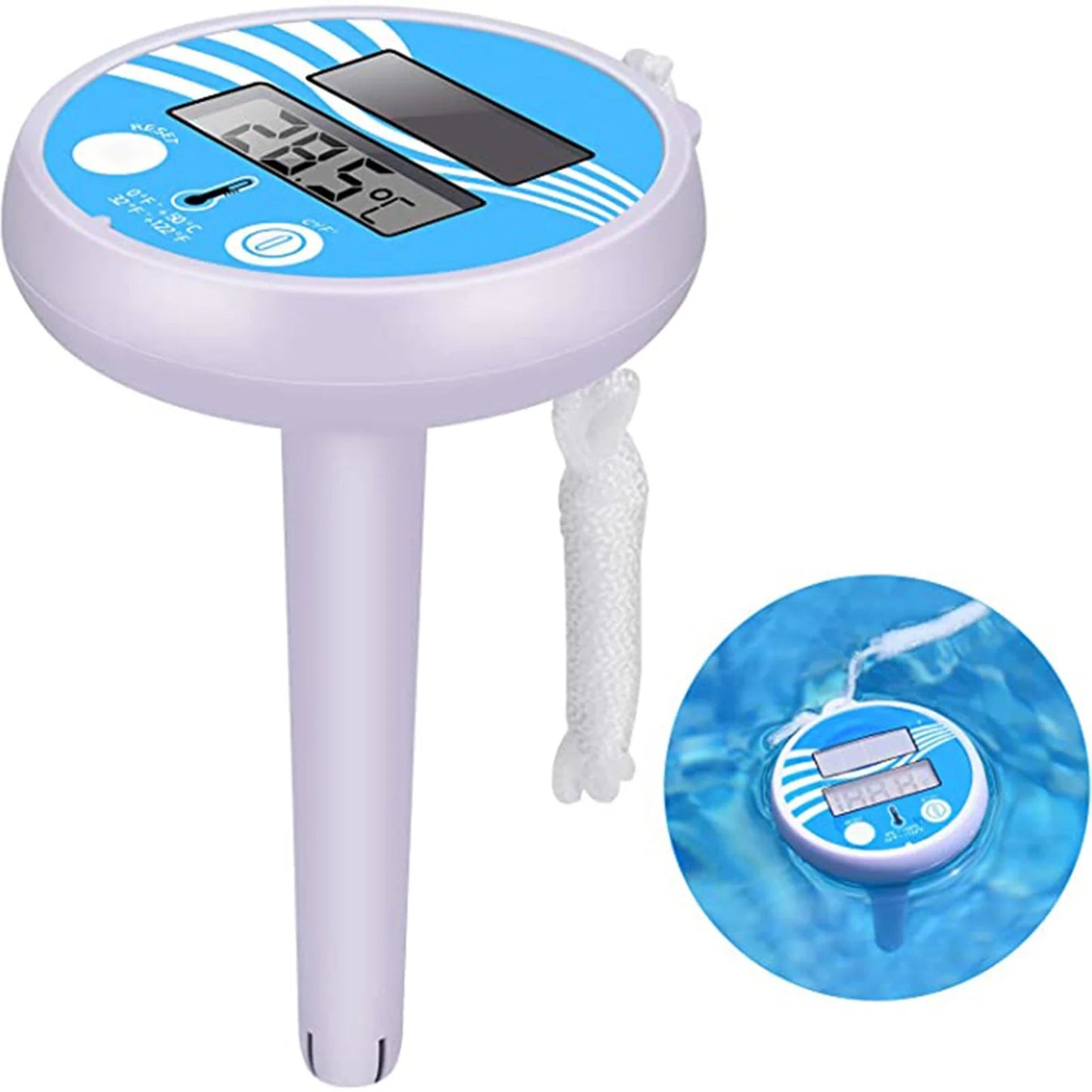 Waterproof Solar Swimming Pool Thermometer Scale Accurate Readings Thermometer for Most Types of Swimming Pool - PoolnStuff