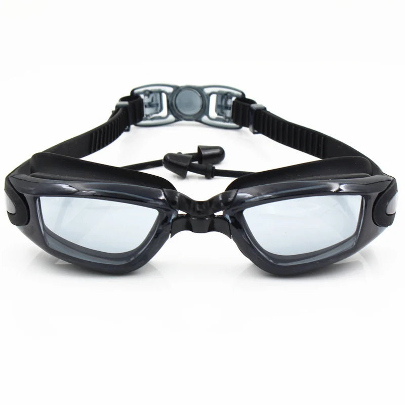 Swimming Goggles Adult Pool Glasses Anti Fog Men Women UV Protection Optical Waterproof Swim Eyewear with Earplugs - PoolnStuff