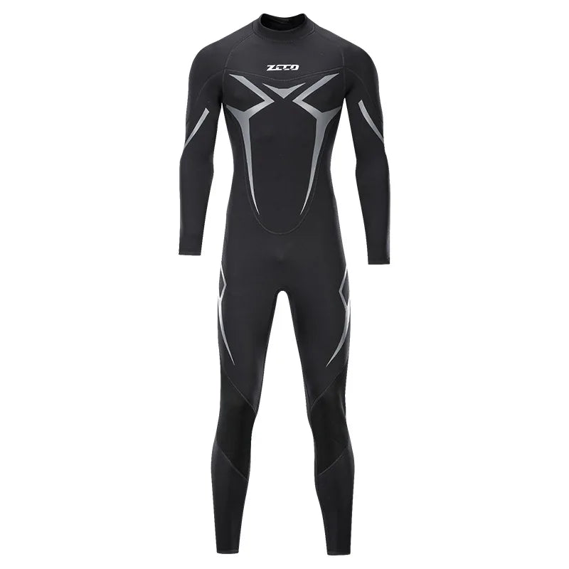 Neoprene Wetsuit 3mm Mens Long Sleevele One Piece Wetsuit Ultra Elastic Diving Suit Water Swimming Surfing Triathlon - PoolnStuff