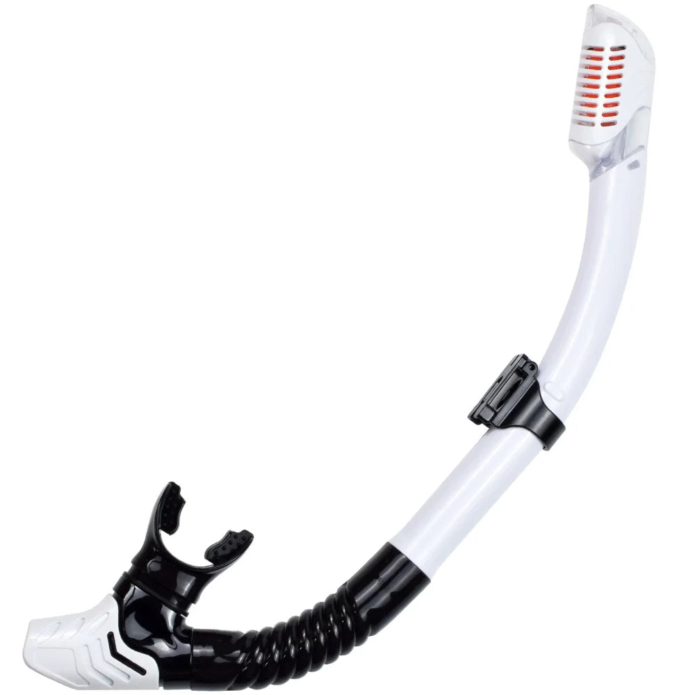 Dry Snorkel Tube Easy Breath Scuba Diving Splash Guard Top Valve Swimming Underwater Equipment For Adults Kids Men Women Youth - PoolnStuff