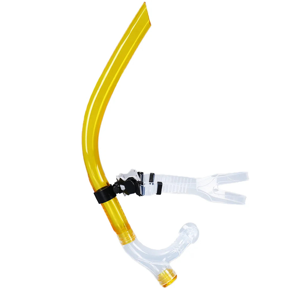 Swim Training Snorkel Center-Mount Front ComfortableMounted Silicone Mouthpiece Junior Swimmers Equipment For Adult Youth Kid - PoolnStuff