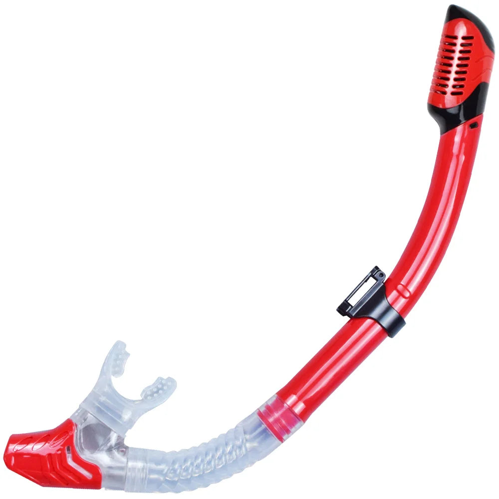 Dry Snorkel Tube Easy Breath Scuba Diving Splash Guard Top Valve Swimming Underwater Equipment For Adults Kids Men Women Youth - PoolnStuff