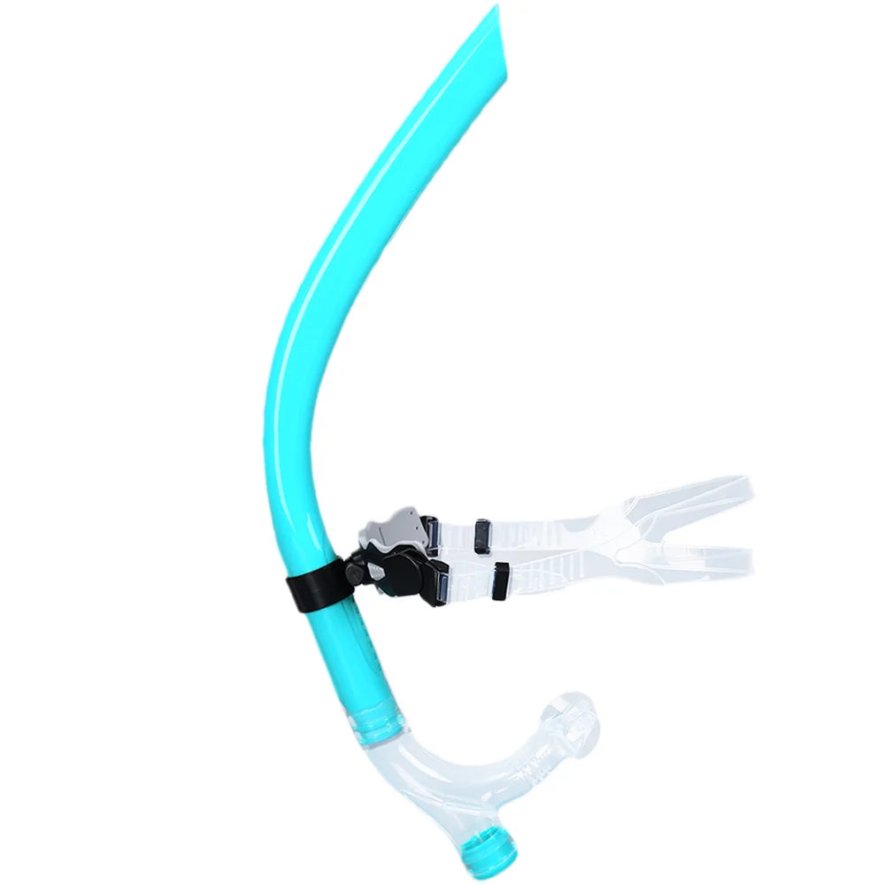 Swim Training Snorkel Center-Mount Front ComfortableMounted Silicone Mouthpiece Junior Swimmers Equipment For Adult Youth Kid - PoolnStuff