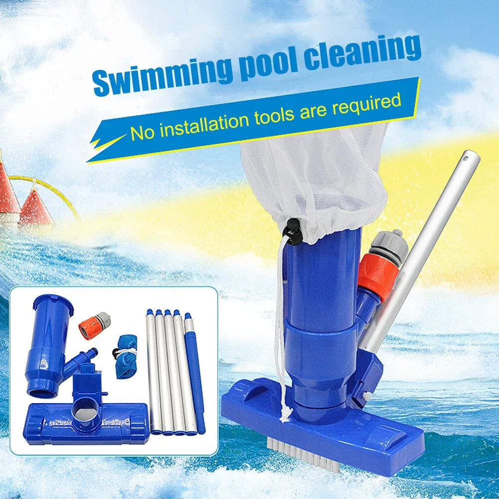 Swimming Pool Vacuum Cleaning Tool Pond Vacuum Jet Underwater Cleaner Brush Head Pool Cleaning Net Pool Accessories EU/US Plug - PoolnStuff