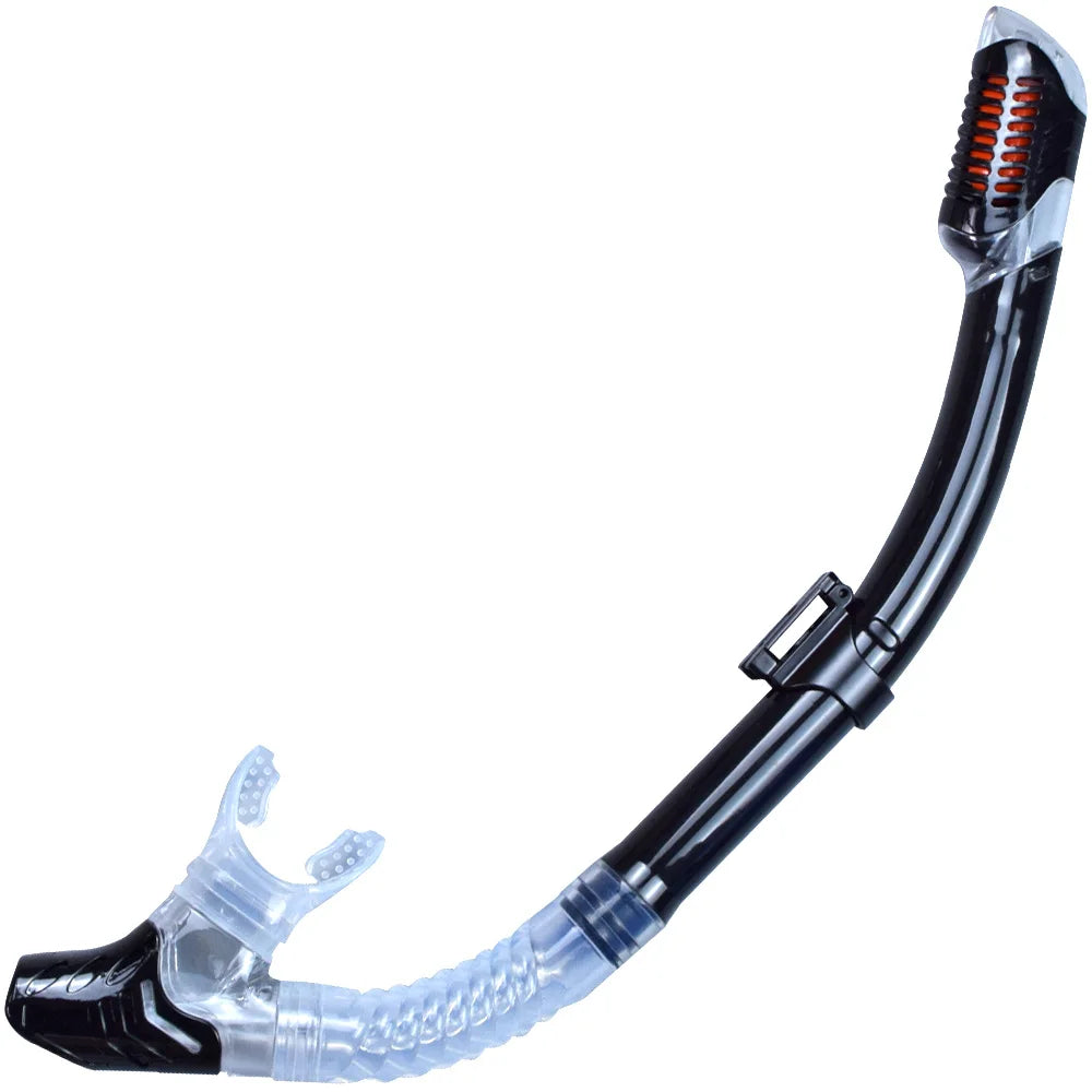Dry Snorkel Tube Easy Breath Scuba Diving Splash Guard Top Valve Swimming Underwater Equipment For Adults Kids Men Women Youth - PoolnStuff