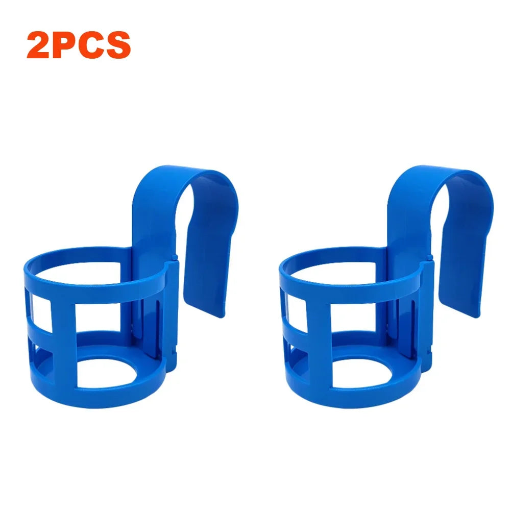 Pool Storage Basket with Cup Holders All-Around Organizer Swimming Pool Hanging Storage Basket Above Ground Pool Accessories - PoolnStuff