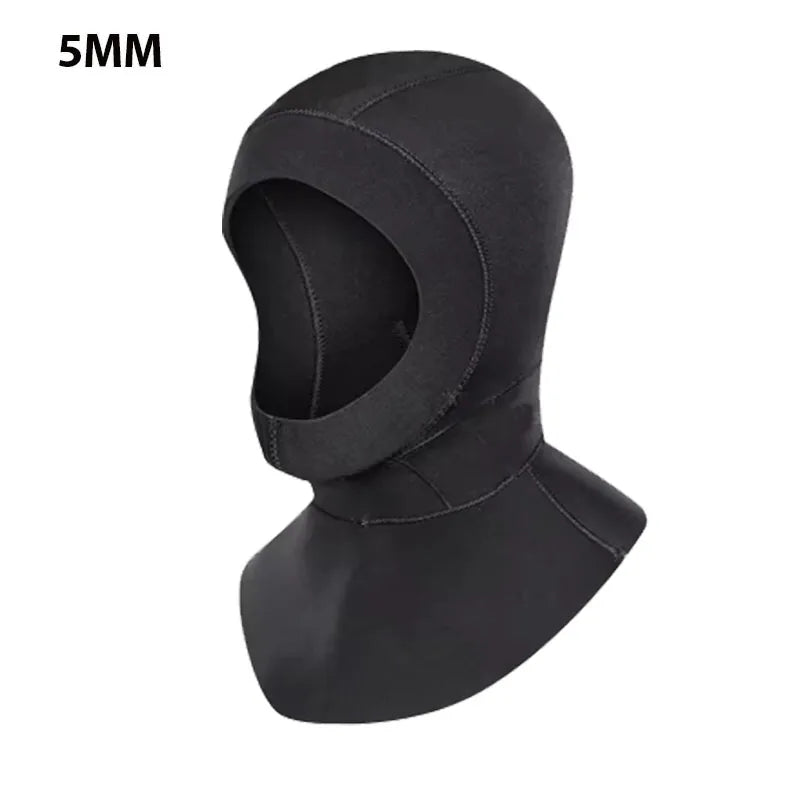 5MM/3MM Neoprene Diving Hooded Men WomenThicken Swimming Cap with Shoulder Deep Dive Surfing Spearfishing Anti-cold Scuba Hat - PoolnStuff