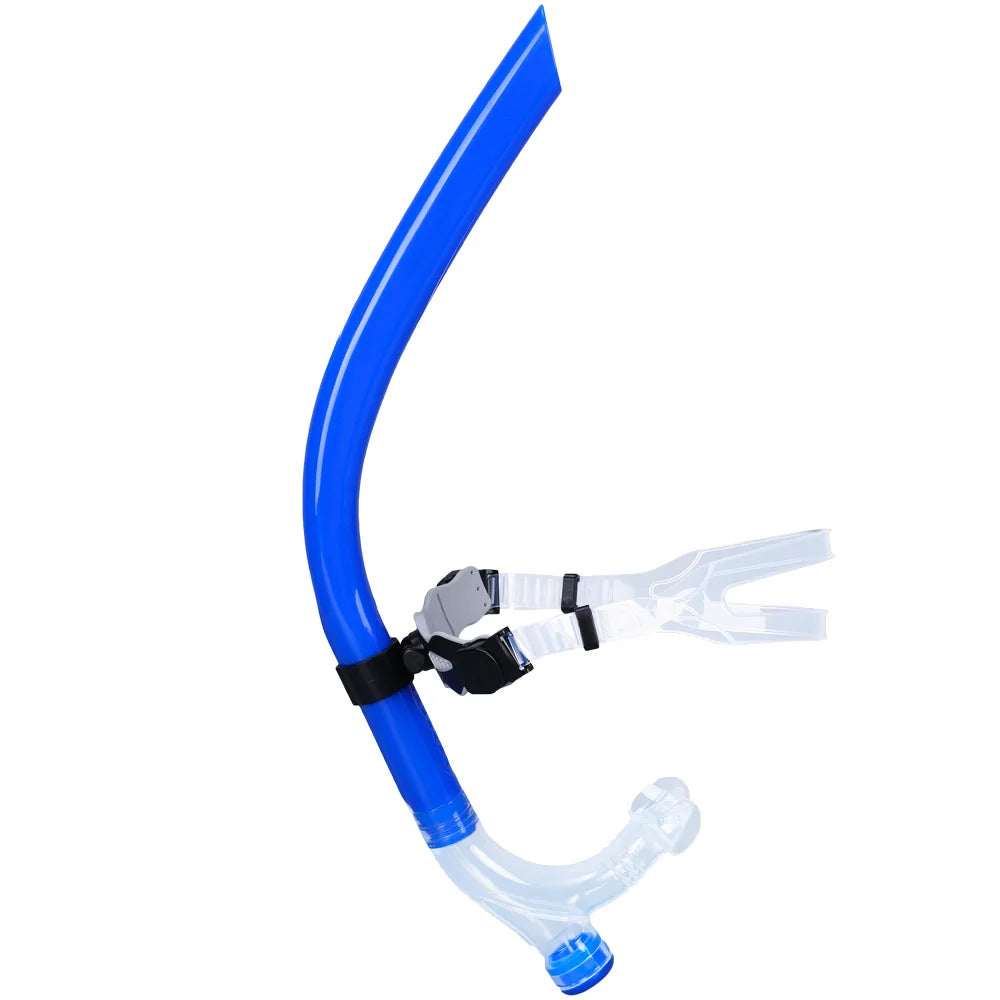 Swim Training Snorkel Center-Mount Front ComfortableMounted Silicone Mouthpiece Junior Swimmers Equipment For Adult Youth Kid - PoolnStuff